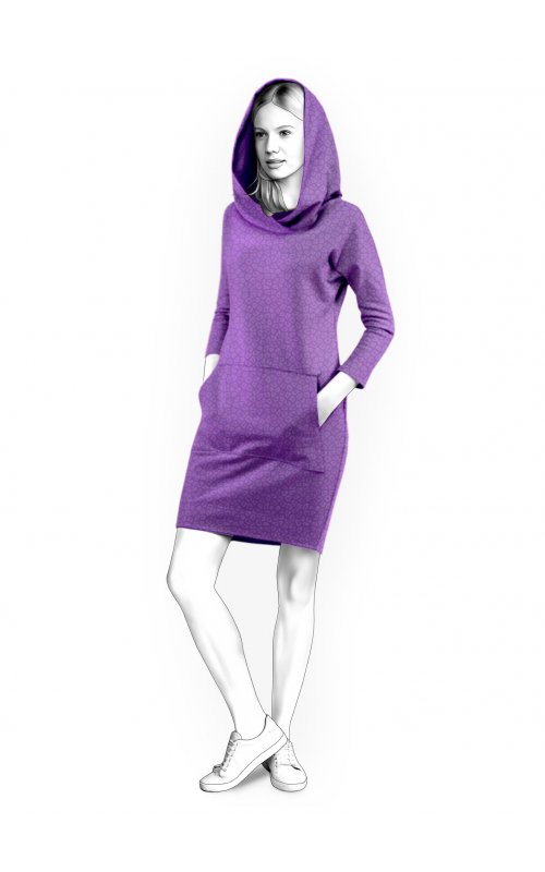 Hoodiekleid mit Kapuze