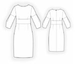 2081 - Платье с декоративным рукавом — изображение 2