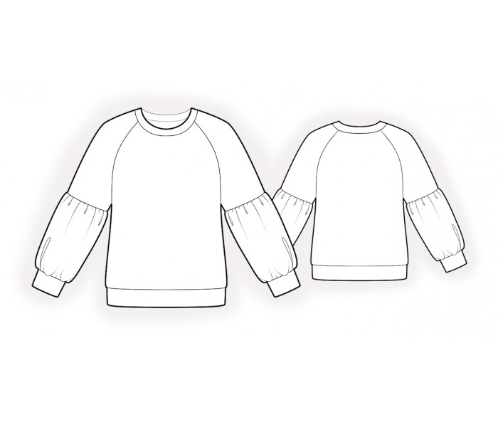 Schnittmuster nach Maß - Pullover mit voluminösen Ärmeln