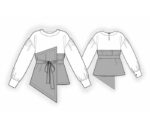 2382 – Zweifarbige Bluse – Bild 2