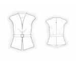 2533 - Kurzarmjacke mit Gürtel – Bild 2