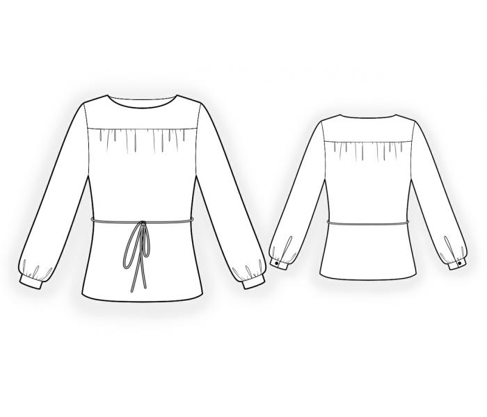 Schnittmuster für Bluse mit Passe