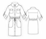 4736 - Платье в стиле сафари — изображение 2