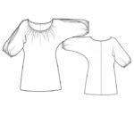 5809 - Lockere Bluse mit offenen Schultern – Bild 2