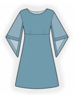 2378 - Kleid mit Chiffon-Ärmeln – Bild 3