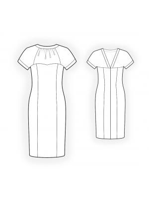 Kleid mit transparentem Einsatz